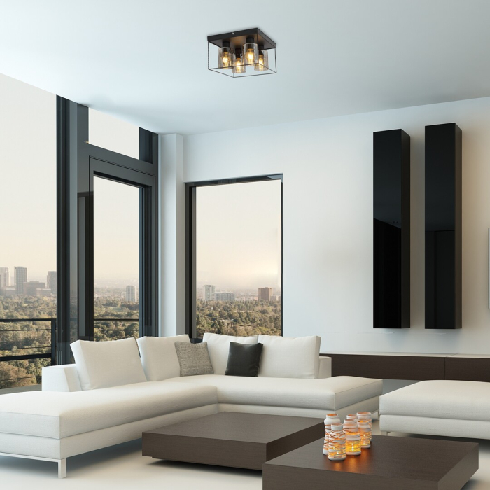 Plafoniera Rabalux Chadwick E27 E27 4x MAX 25W   metal black stil modern 230V, 50Hz IP20 71034 [6]