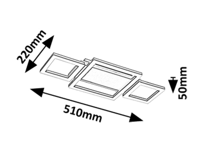 Plafoniera Rabalux Donya LED 24W 1500lm 4000K metal acril negru alb IP20 [9]