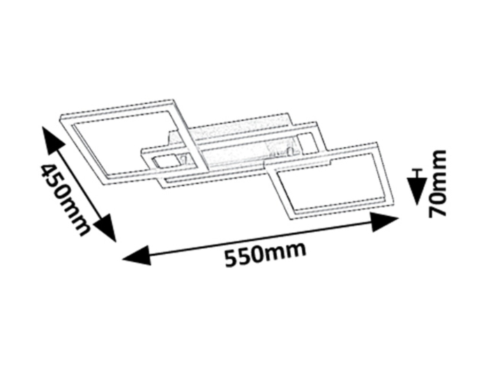 Plafoniera Rabalux Ellinor LED 40W 3700lm 3000-6500K metal plastic crom alb IP20 [11]