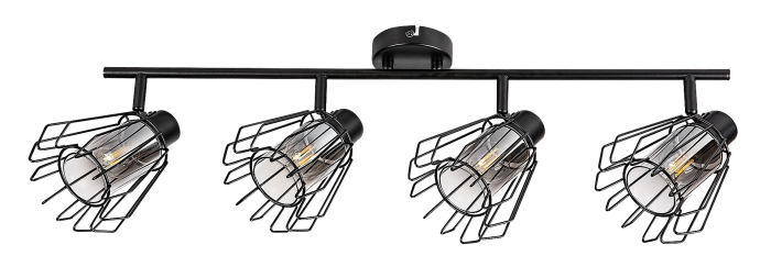 Plafoniera Rabalux Emerencia E14 E14 4x MAX 40W metal black stil industrial, IP20 73070 [2]