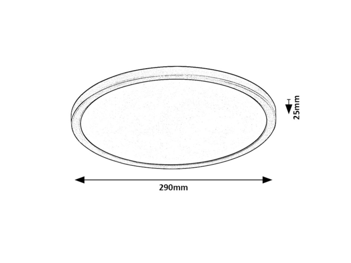 Plafoniera Rabalux Gonzalo LED 24W 1600lm 3000,4000,6000 plastic black stil tehnic 230V, 50Hz IP20 71096 [8]