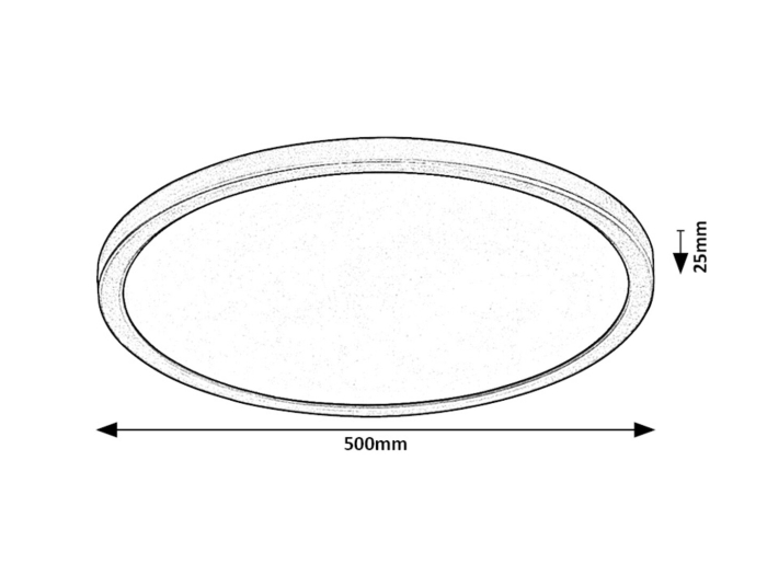 Plafoniera Rabalux Gonzalo LED 36W 2750lm 3000,4000,6000 plastic black stil tehnic 230V, 50Hz IP20 71098 [8]