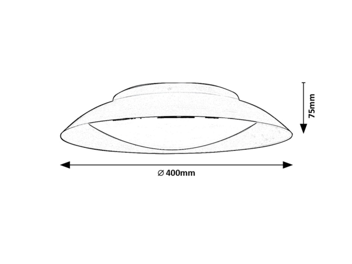 Plafoniera Rabalux Hafsa LED 24W 1250lm 3000 metal black gold stil modern 230V, 50Hz IP20 71187 [6]