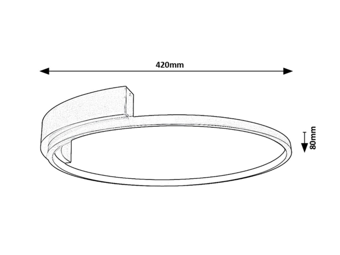 Plafoniera Rabalux Holize LED 23W 1350lm 4000KK metal silicon auriu alb IP20 [3]