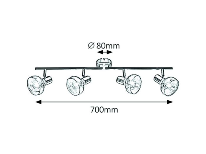 Plafoniera Rabalux Holly E14 E14 4x MAX 40W   metal antique gold stil modern 230V, 50Hz IP20 5550 [4]