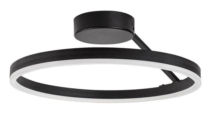 Plafoniera Rabalux Isaure LED 24W 1600lm 3000, 4000, 6500K metal acril negru alb IP20 [2]