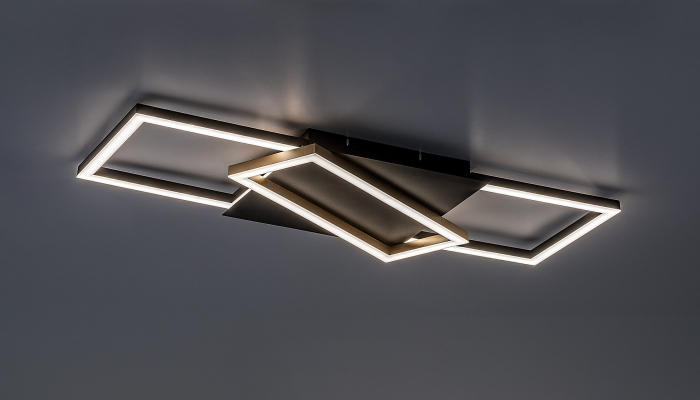 Plafoniera Rabalux Kitlee LED 40W 3600lm 3000K-6500K metal black gold stil modern, IP20 71391 [4]