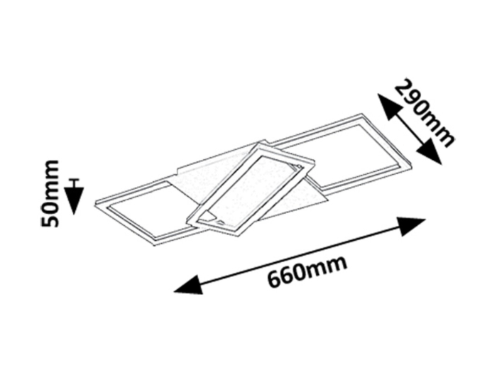 Plafoniera Rabalux Kitlee LED 40W 3600lm 3000-6500K metal plastic negru/ auriu alb IP20 [11]