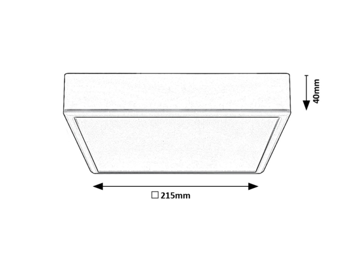 Plafoniera  Rabalux Lauri LED 22W 2300lm 3000, 4000, 6000 plastic white stil minimal 230V, 50Hz IP20 71245 [4]