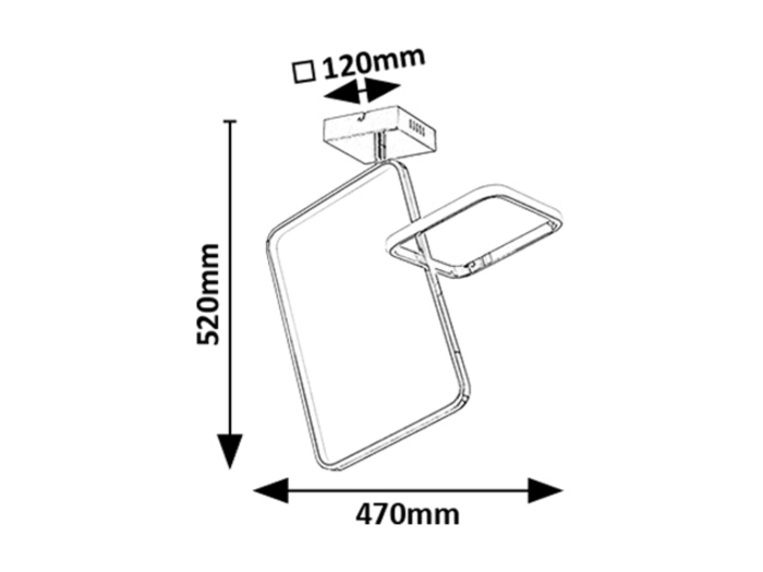 Plafoniera Rabalux Malwen LED 36W 2100lm 4000K metal aluminiu crom alb IP20 [7]