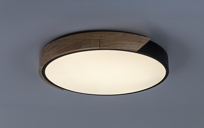 Plafoniera Rabalux Maple2 LED 24W 1900lm 4000K metal/ lemn mat black stil scandinav, IP20 71416 [3]