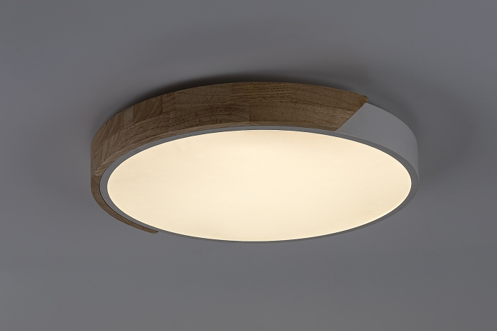 Plafoniera Rabalux Maple2 LED 40W 3900lm 3000K, 4000K, 6500K metal/ lemn white stil scandinav, IP20 71419 [3]