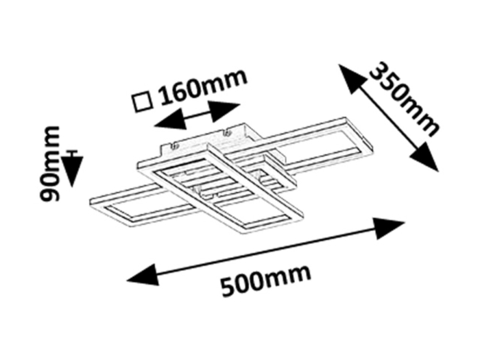 Plafoniera Rabalux Mereni LED 40W 2560lm 3000-6500K metal plastic negru alb IP20 [13]