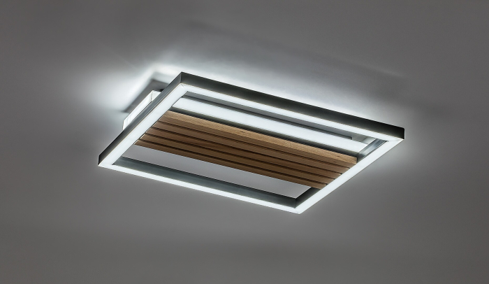 Plafoniera Rabalux Noxelle LED 26W 1360lm 3000K, 4500, 6000 metal/ lemn mat black wood stil scandinav, IP20 71457 [5]