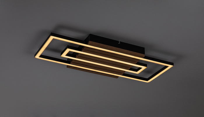 Plafoniera Rabalux Noxelle LED 28W 1580lm 3000K, 4500, 6000 metal/ lemn mat black wood stil scandinav, IP20 71456 [3]
