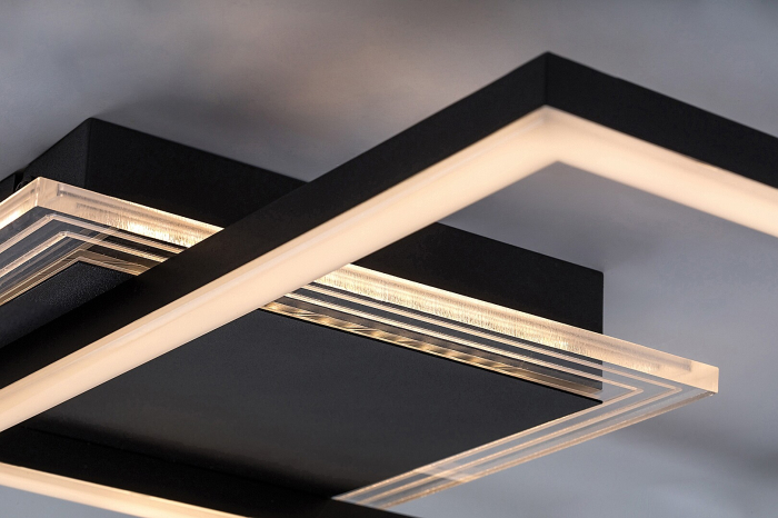 Plafoniera Rabalux Ottavia LED 24W 2000lm 3000K metal acril negru alb IP20 [4]