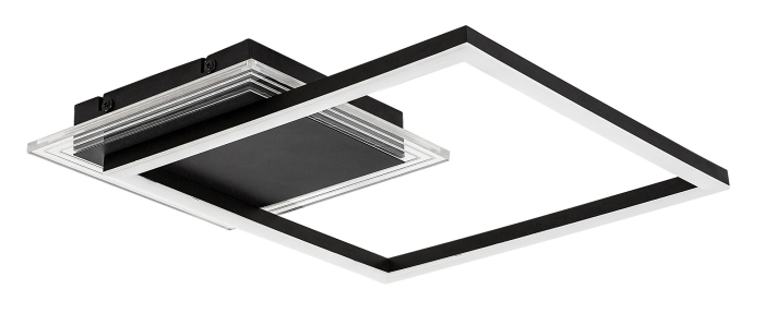 Plafoniera Rabalux Ottavia LED 24W 2000lm 3000K metal acril negru alb IP20 [2]
