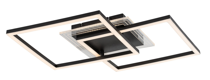 Plafoniera Rabalux Ottavia LED 28W 2300lm 3000K metal acril negru alb IP20 [1]