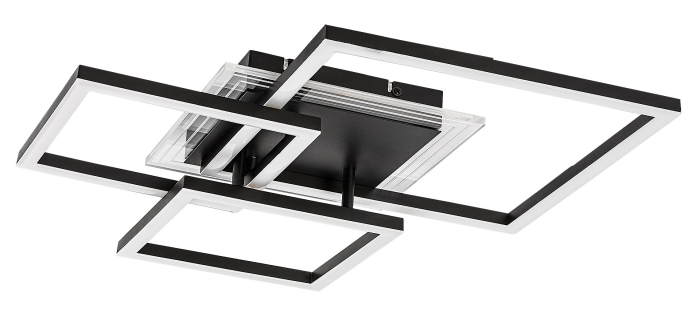 Plafoniera Rabalux Ottavia LED 40W 3100lm 3000K metal acril negru alb IP20 [2]