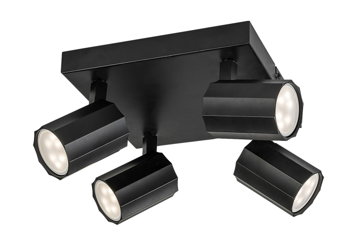 Plafoniera Rabalux Rogelio GU10 4X MAX 5W  metal aluminiu negru mat IP20 [3]