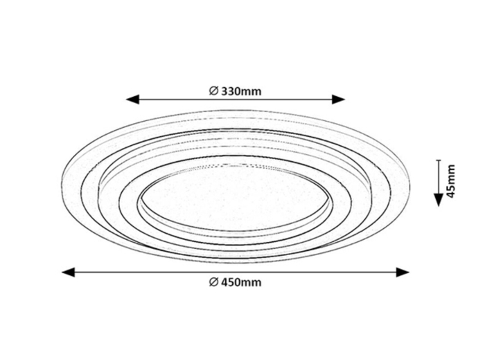 Plafoniera Rabalux Taneli2 LED 56W 5350lm 3000,4000,6000K metal acril crom alb IP20 [10]