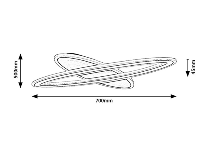 Plafoniera Rabalux Taneli2 LED 70W 6250lm 3000,4000,6000K metal acril negru/ auriu alb IP20 [12]