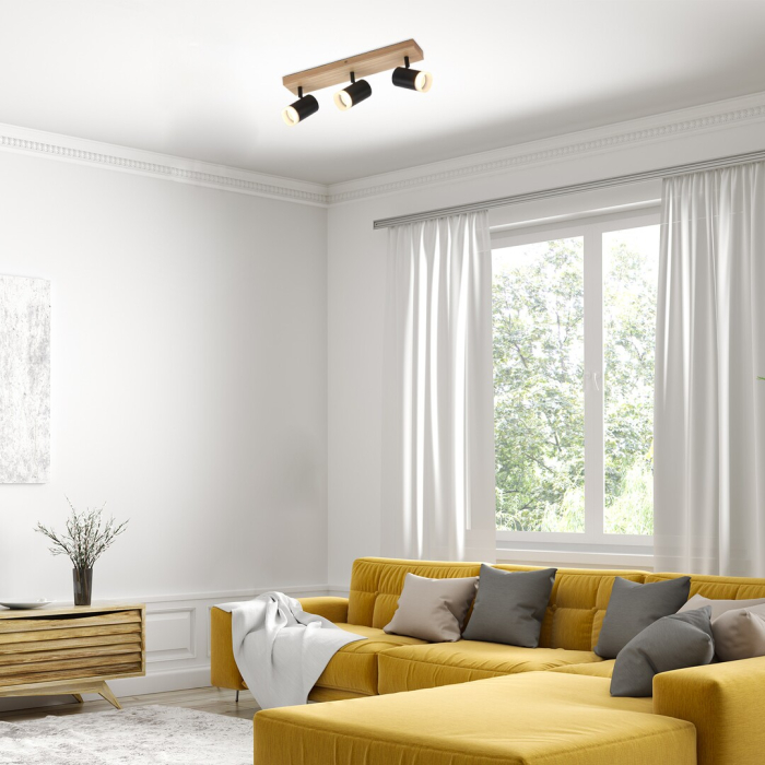 Plafoniera Rabalux Toras GU10 GU10 3X MAX 5W   lemn wood stil scandinav 230V, 50Hz IP20 73123 [7]
