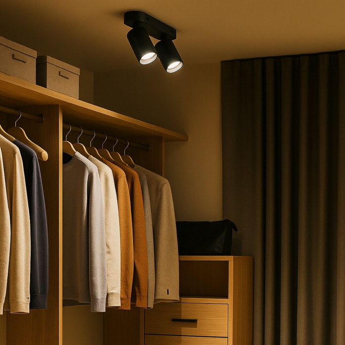 Plafoniera Rabalux Yorli GU10 2x MAX 7W  aluminiu plastic negru IP20 [3]