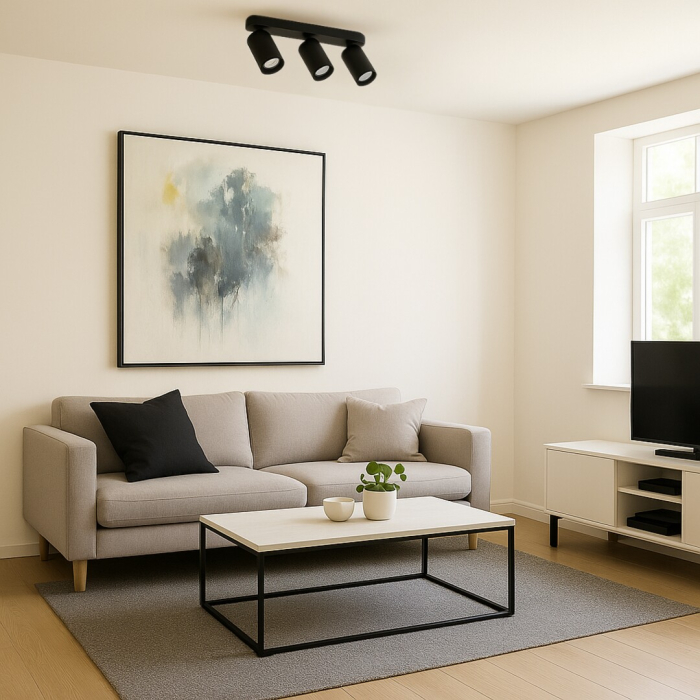 Plafoniera Rabalux Yorli GU10 3x MAX 7W  aluminiu plastic negru IP20 [3]