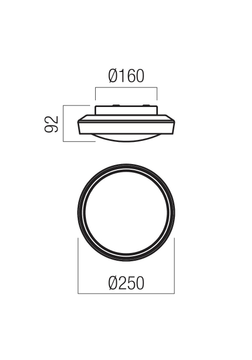 PLAFONIERĂ REDO ARCA PL LED 12W 3000/4000K SWH/SMOKE BLACK (5.1.2) [2]