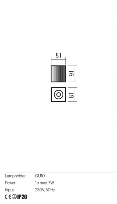 Plafoniera Redo DELPHI 01-3409 Negru Mat GU10 1x7W   IP20 [2]