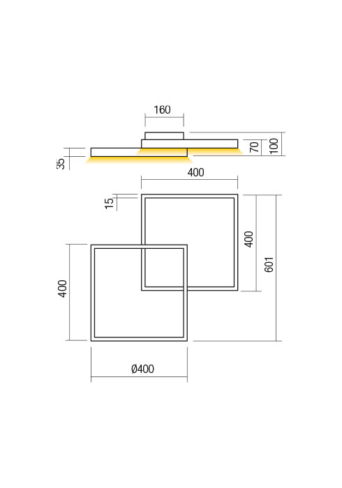 Plafoniera REDO FEBE 01-2859 LED MAT GOLD 62W 4030 lm 3000K 20 [2]