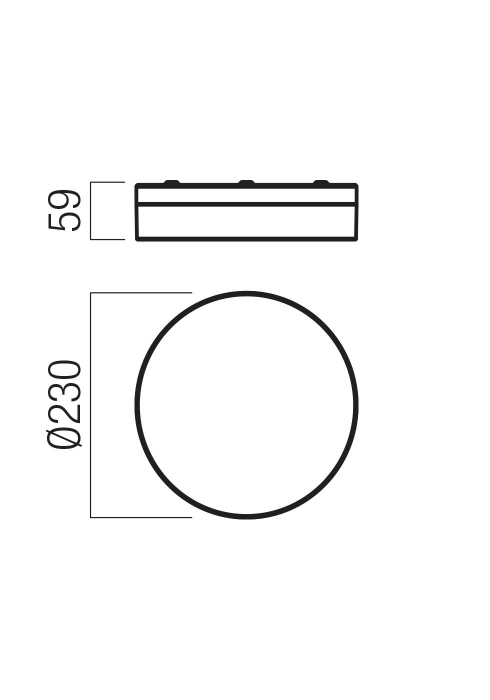 PLAFONIERĂ REDO FRISBI PL LED 12W 3000K/4000K D230 IP44 CH(5.1.2) [2]