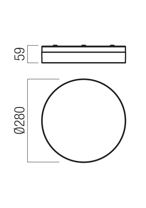 PLAFONIERĂ REDO FRISBI PL LED 18W 3000K/4000K D280 IP44 BK(5.1.2) [2]