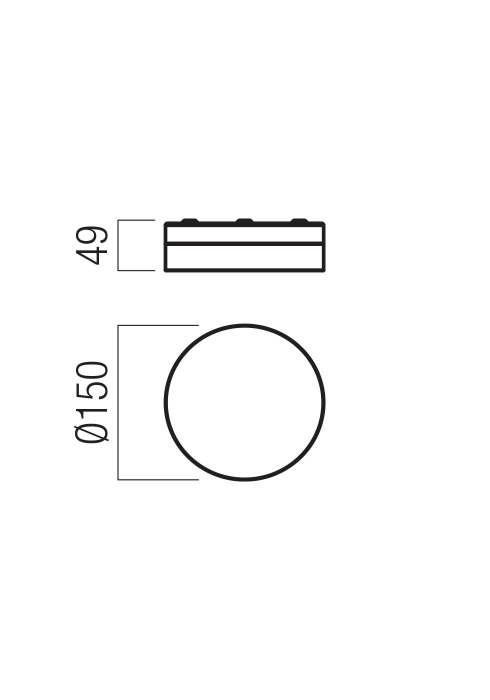 PLAFONIERĂ REDO FRISBI PL LED 8W 4000K D150 IP44 BK(5.1.2) [2]