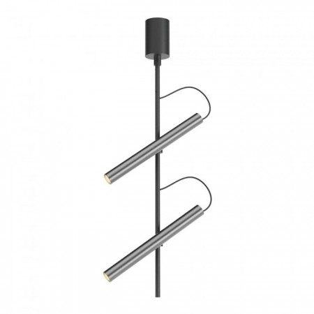 Plafoniera Redo Praxi, negru/foggy nickel, LED, 15W, 769 lumeni, alb cald 3000K, H.51 cm, 01-3718 [1]