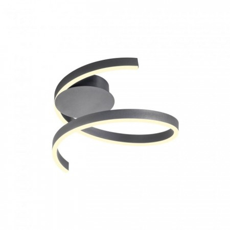 Plafoniera Redo Scroll, negru mat, LED, 27W, 1420 lumeni, 3000K/4000K/6000K, D.40 cm, 01-4009 [1]