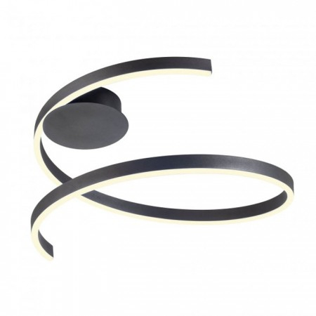 Plafoniera Redo Scroll, negru mat, LED, 38W, 1910 lumeni, 3000K/4000K/6000K, D.60 cm, 01-4012 [1]