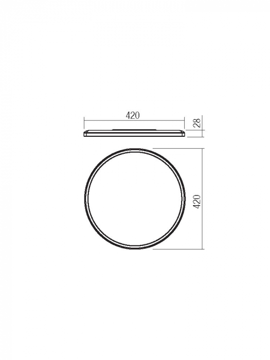 Plafoniera rotunda Smarter Memo 05-939 Policarbonat Negru mat LED 24W 4000K 2200lm IP20 [2]