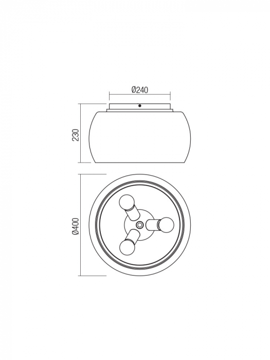 Plafonieră Smarter Croma  01-3065 E27 3x42W   Metal Negru mat IP20 [2]