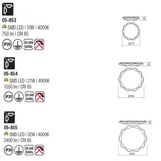 Plafoniera Smarter Emerald Led 18W 4000K [3]