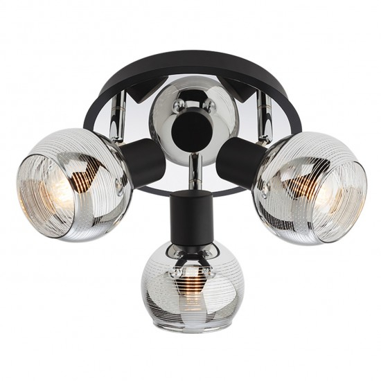 Plafoniera Smarter Magis, negru mat, 3XE14, 04-481 [1]