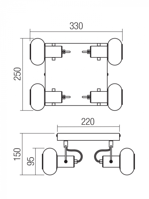 Plafoniera SMARTER MATIAS 04-549 E14 4X28W   Metal Auriu Mat IP20 [2]