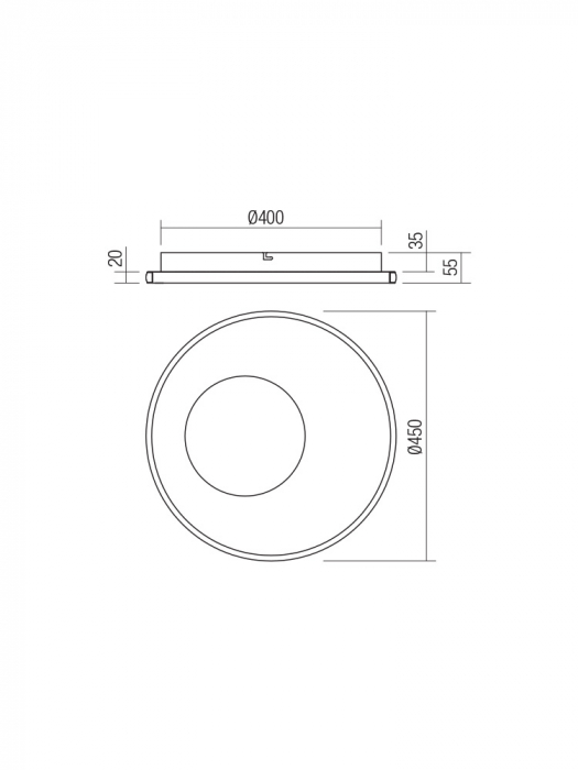 Plafonieră Smarter Sintesi  05-959 LED 45W 2687 lm CCT Metal/Aluminiu Alb mat IP20 [2]