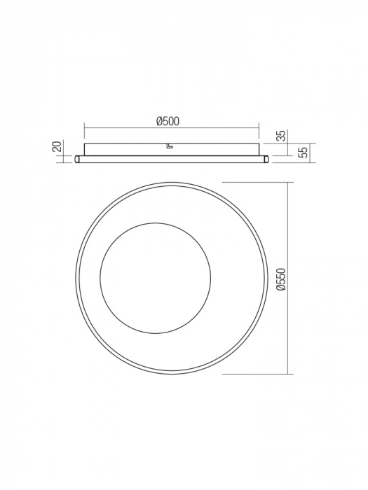 Plafonieră Smarter Sintesi  05-960 LED 57W 3552 lm CCT Metal/Aluminiu Alb mat IP20 [2]