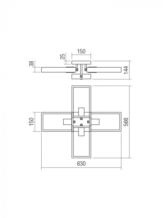 Plafoniera SMARTER TIMBER 01-1969 E27 4x42W Metal Negru mat/Lemn Fag Natur IP20 [2]