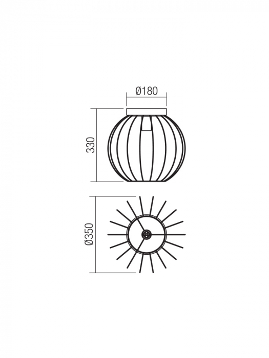 Plafoniera SMARTER TRELLIS 01-3135 E27 1x42W Metal Negru mat/Lemn natur IP20 [2]