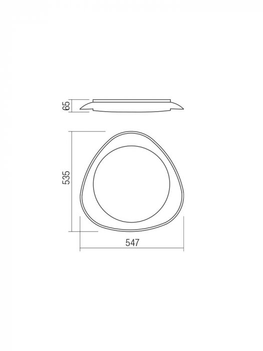 Plafoniera Smarter Verena 05-923 Metal/Policarbonat Negru  LED 36W 4000K 2088lm IP20 [2]