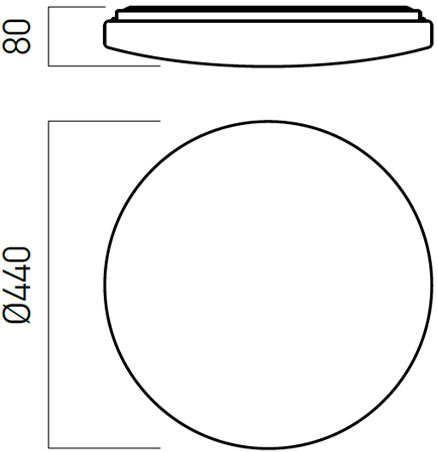 Plafoniera Xeon Arelux EN02WW 36W 2508 lm 3000K Alb IP43 [2]