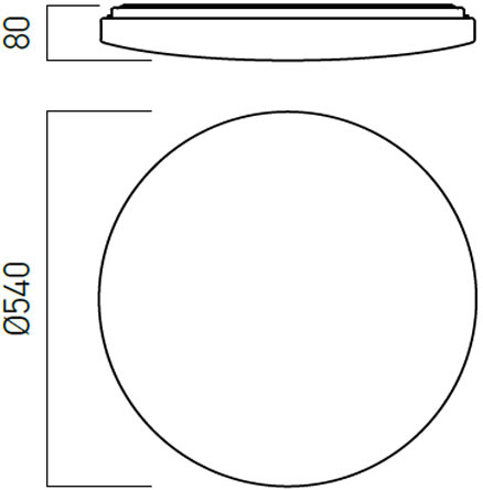 Plafoniera Xeon Arelux EN03WW 56W 3892 lm 3000K Alb IP43 [2]